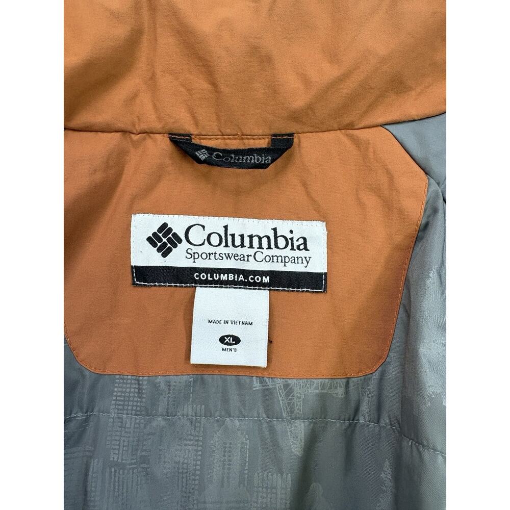 Vintage Columbia Colorblock Outdoor Jacket - Rust Orange & Slate Grey - Picture 8 of 14